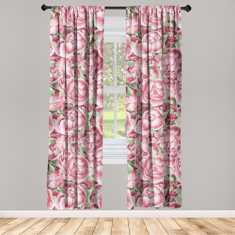 Semi Sheer Curtain Pair, 28" W x 63" L