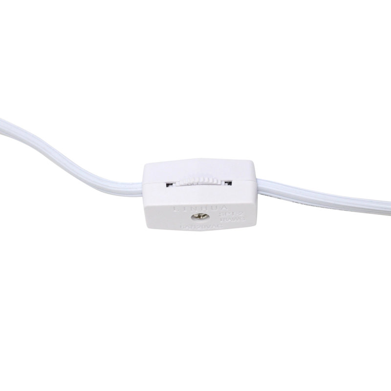Mini lampe de table simple avec abat-jour cylindrique en tissu Amandev Simple Designs, Blanc