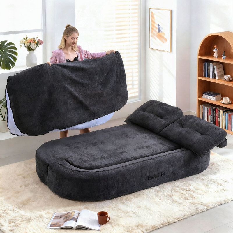 Canapé moderne avec 2 coussins, Gris