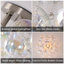 Plafonnier encastré 4 lumières or avec une grappe de globes de verre iridescents-1892098041-1889386871