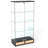 Tempered Glass Bookshelf With 2 - Door Storage, Black And Natural, 13 Colour Led Lighting, Flexible Mobility, Multifunctional For Kitchen Bookshelf, Multifunctional, Living Room-2104419230