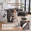 Canapé 80 po avec coussins à haute densité pour salon, appartement et petits espaces, gris