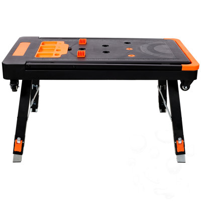 Bureau pliant avec prise standard et roulettes