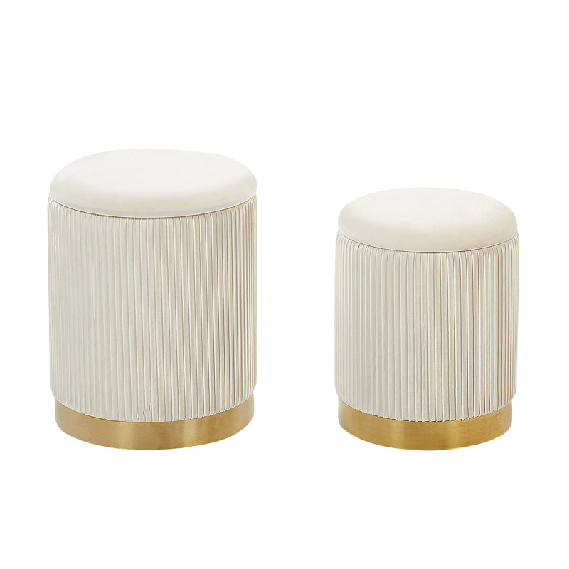 Manufactured Wood Accent Stool, White