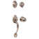 Hillcrest Handleset with Deadbolt and Hudson Door Knob and Premiere Essentials Rosette