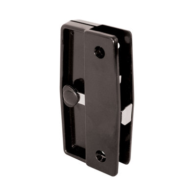 Loquet et poignée de porte moustiquaire FHC A139, style à mortaiser, corps en plastique avec loquet en acier, modèle réversible, entraxe de 7,6 cm (3 po), finition noire