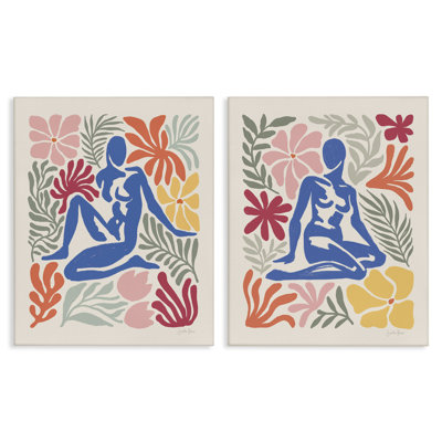 Ensemble de 2 reproductions d'art sur toile abstraites par Janelle Penner