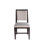 Julius Fabric King Louis Back Side Chair in Ivory Beige/Cerused Ash