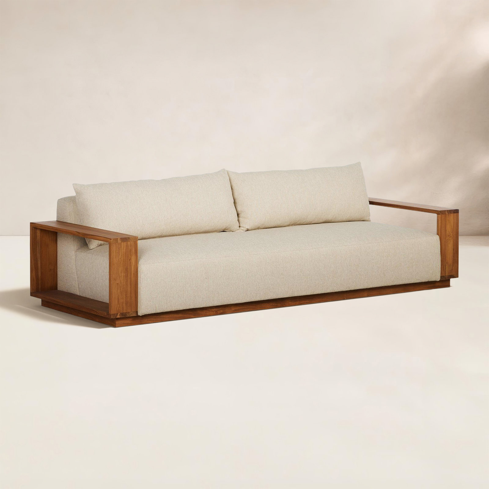 Mather Outdoor Metal Sofa-106", Ellor Beige