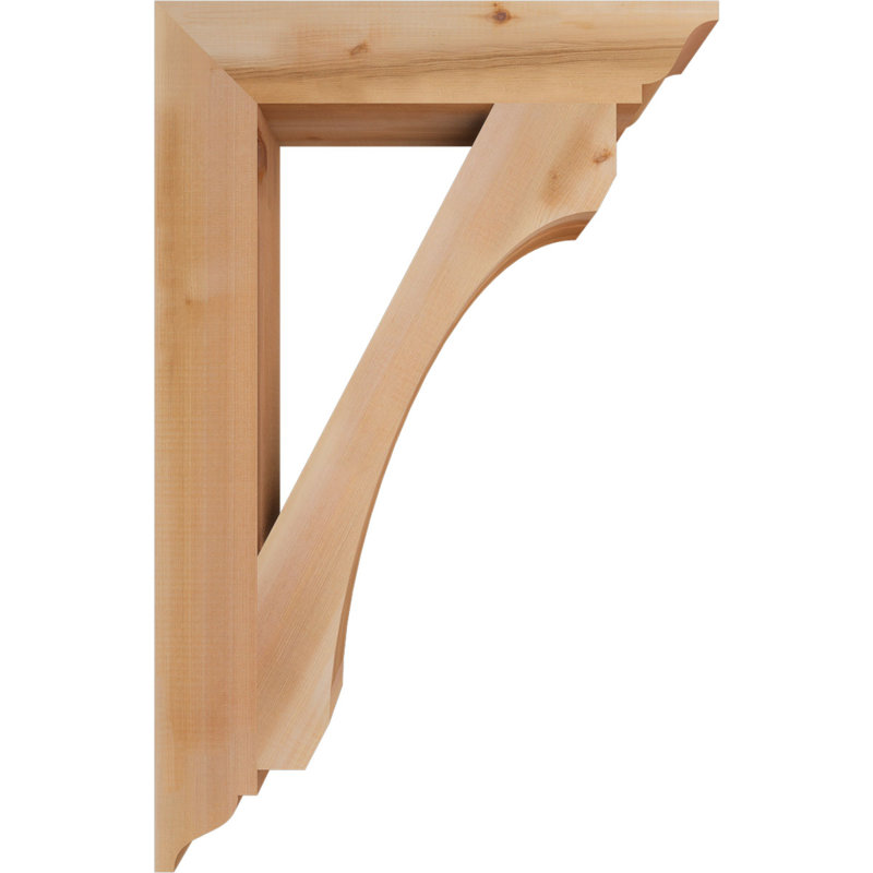 Support en bois rustique traditionnel BKTLEC01, Cèdre rouge de l'Ouest (lisse), H 34 po x l 3,5 po x P 22 po