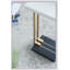 Table d'appoint en aluminium et marbre en forme de C, blanc, doré, noir, table d'appoint artistique
