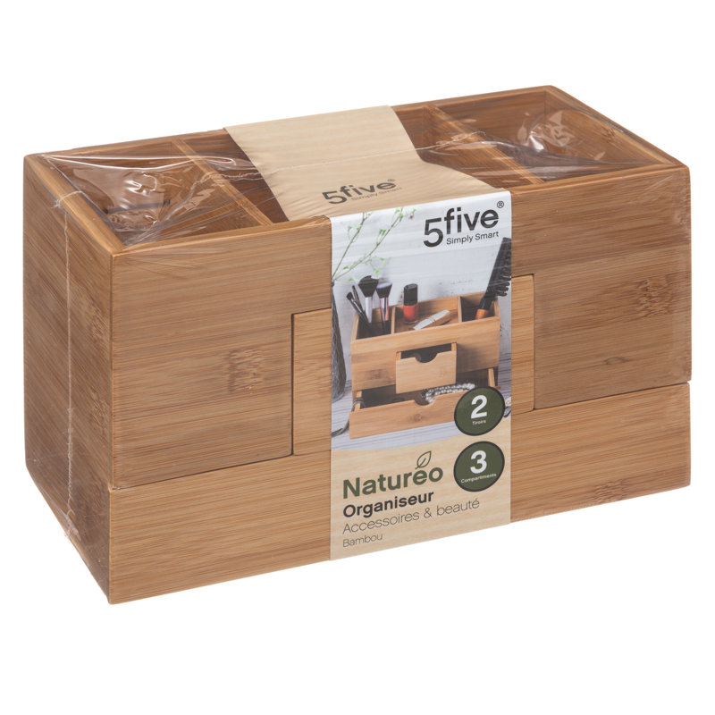 Dona Wood 3 Compartment Organiser