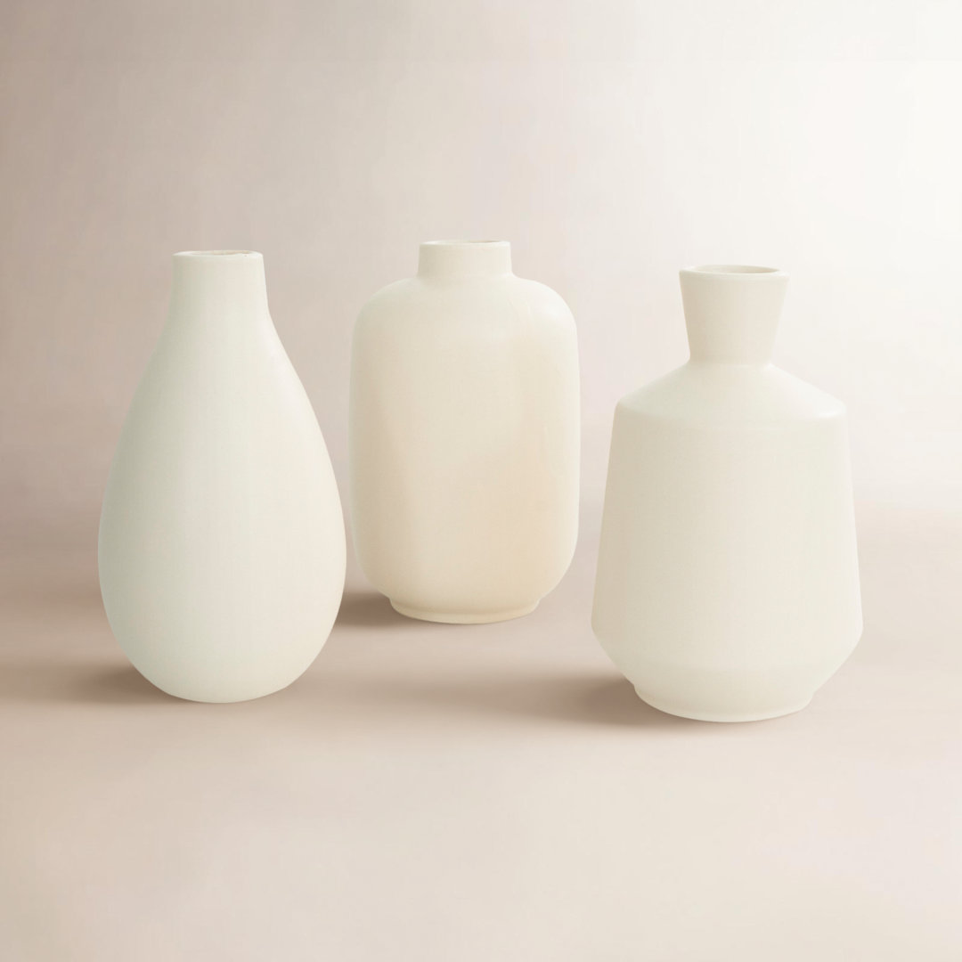 Mable 3 Piece Ceramic Table Vase Set AllModern 