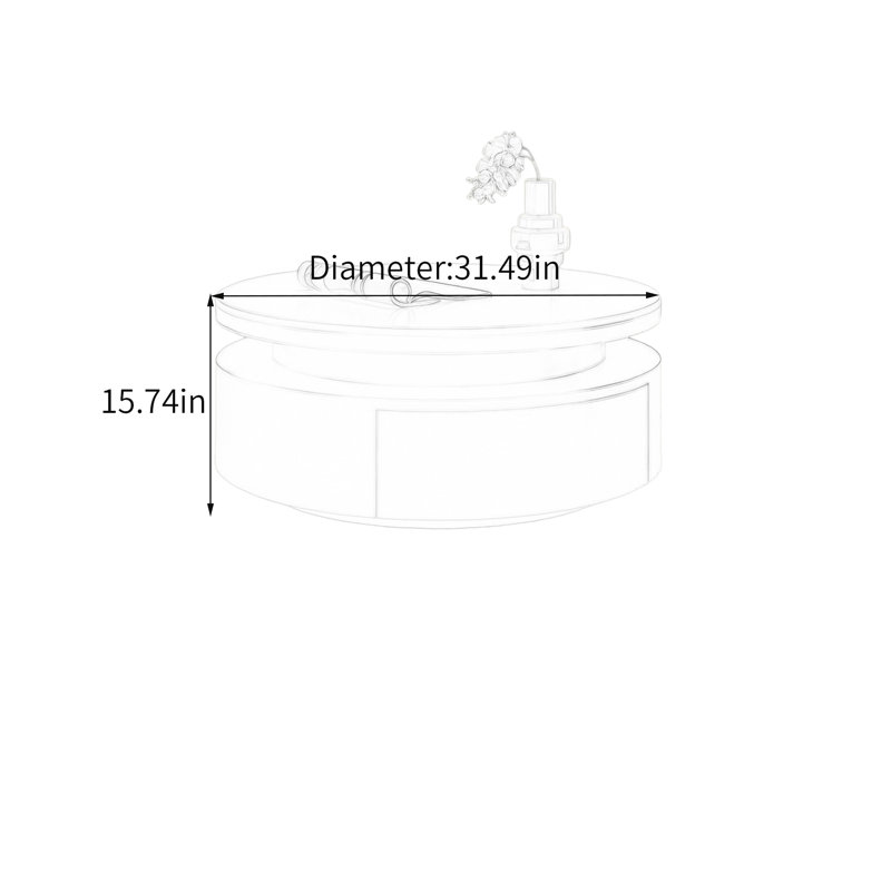 Table basse simple avec rangement, Blanc, Noir