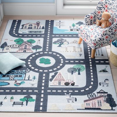 Amsterdam Blue/Dark Gray Rug