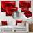 Red Perpetual Pulse Vortex - Abstract Spirals Metal Wall Decor-99554979