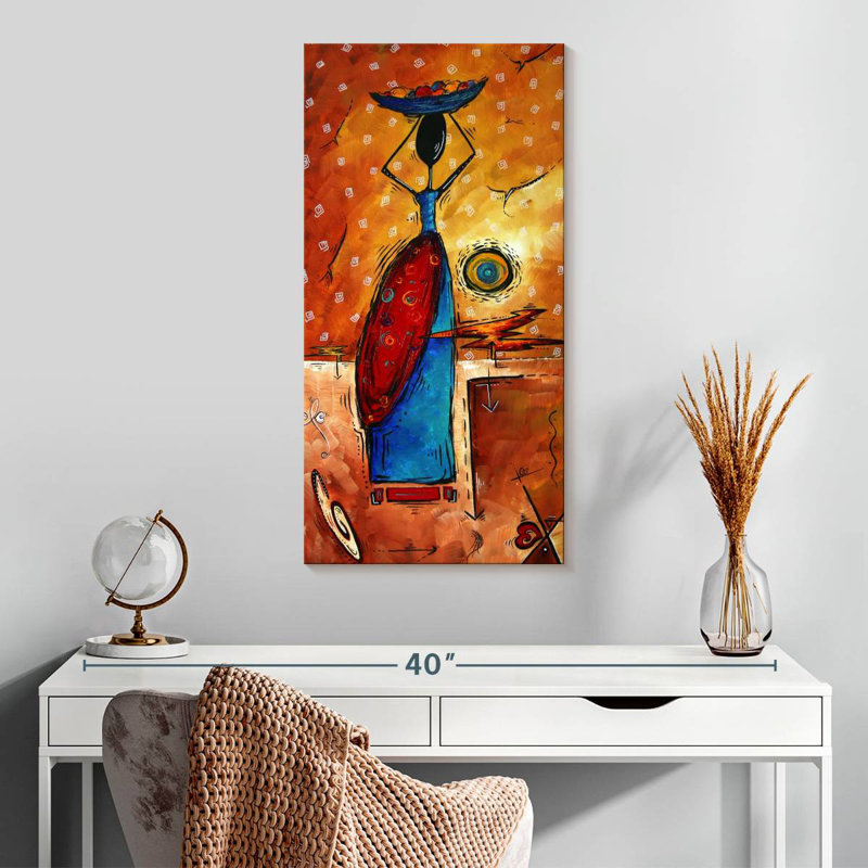 La reine d'Afrique, H 30 po x l 15 po