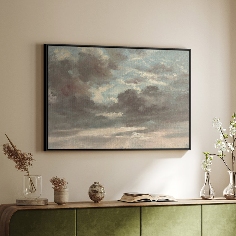 «Vintage Landscape - CMLXIV» sur, Toile avec cadre flottant noir, H 17 po x l 25 po x P 2 po
