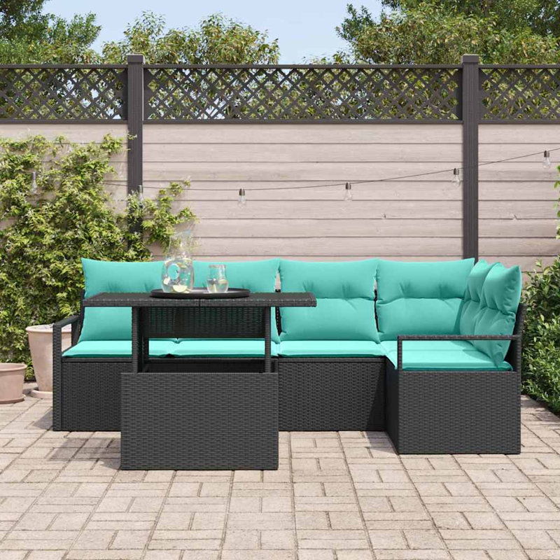Ensemble de canapé de jardin avec rangement 6 pièces vidaXL