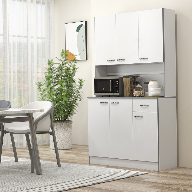 Buffet de cuisine autoportant moderne avec desserte et rangement