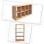 Bibliothèque en bois H 57,51 "x l 29,91", sans tiroirs en tissu-439513447