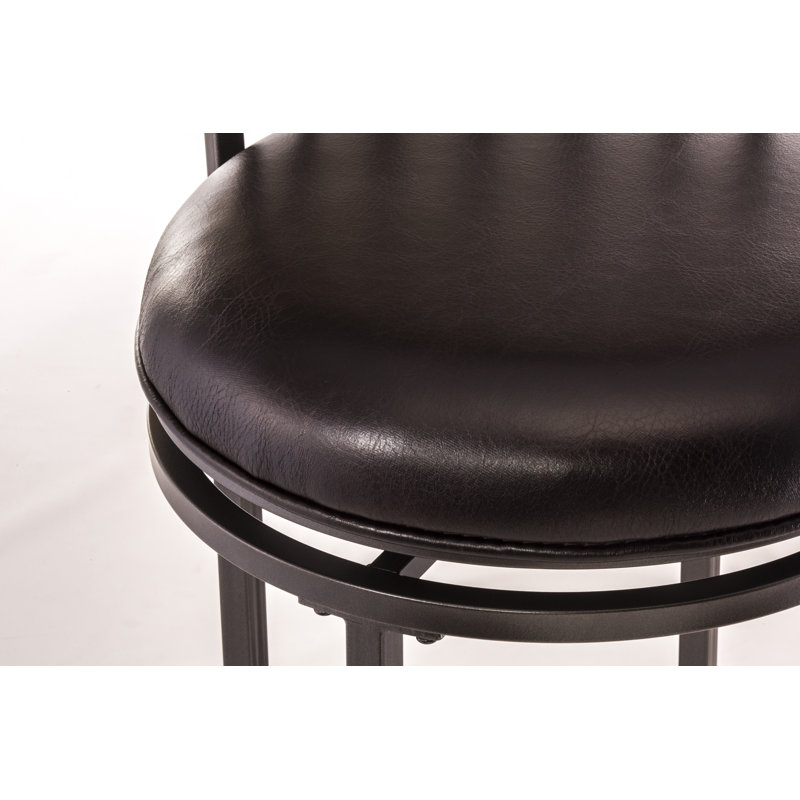 Swivel Upholstered Counter Stool with Metal Frame, Bar Stool (30" Seat Height)