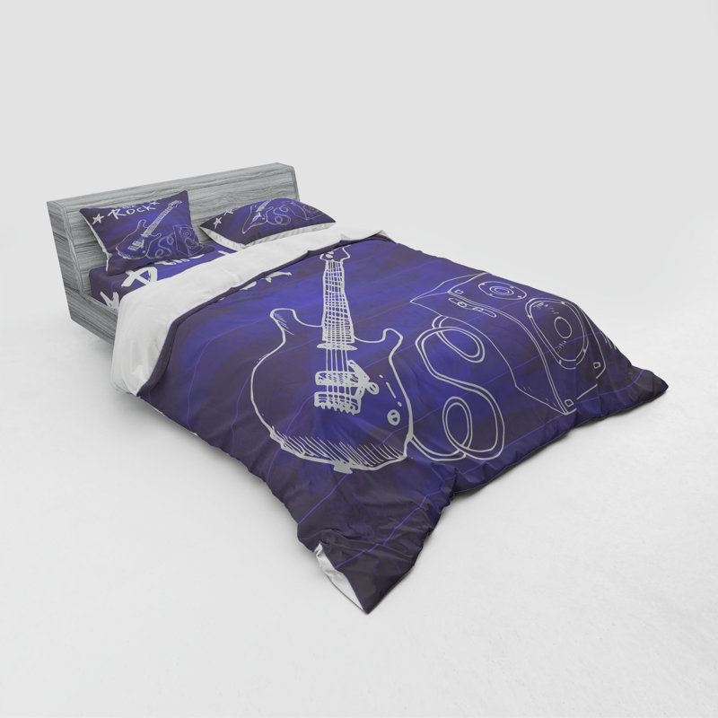 Ensemble de housse de couette en microfibre noir, Housse de couette grand + 3 pièces supplémentair