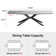 78.74'' To 110.24'' Rectangular Extendable Dining Table With Sintered Stone Top For 8-10