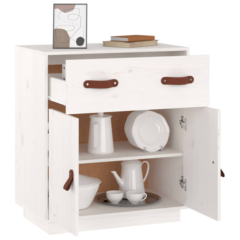 Kayvion 65.5cm Solid Wood Sideboard, White