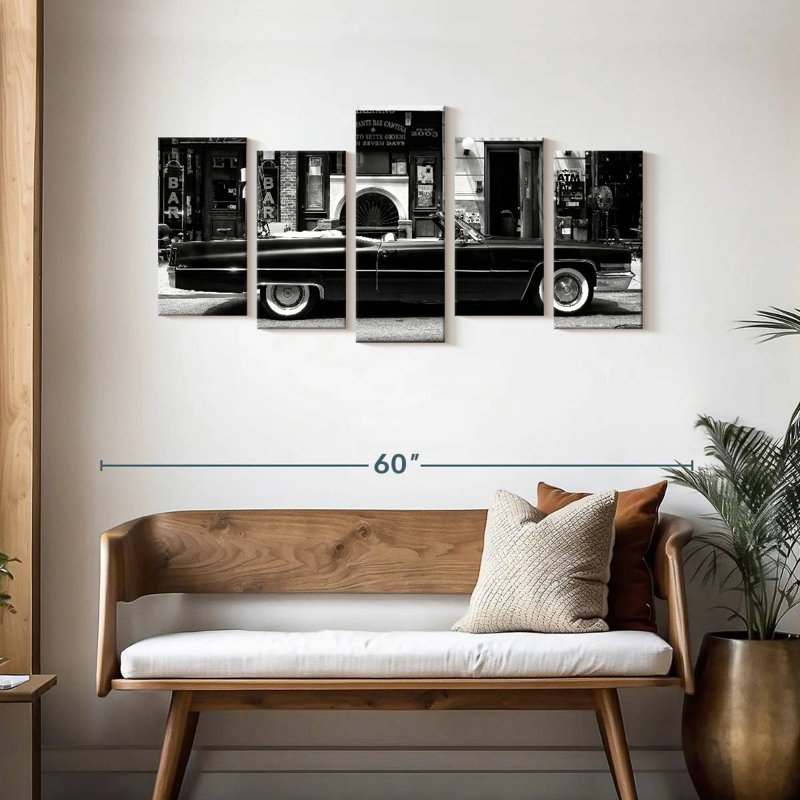 Mehar noir Cadillac, H 24 po x l 49 po