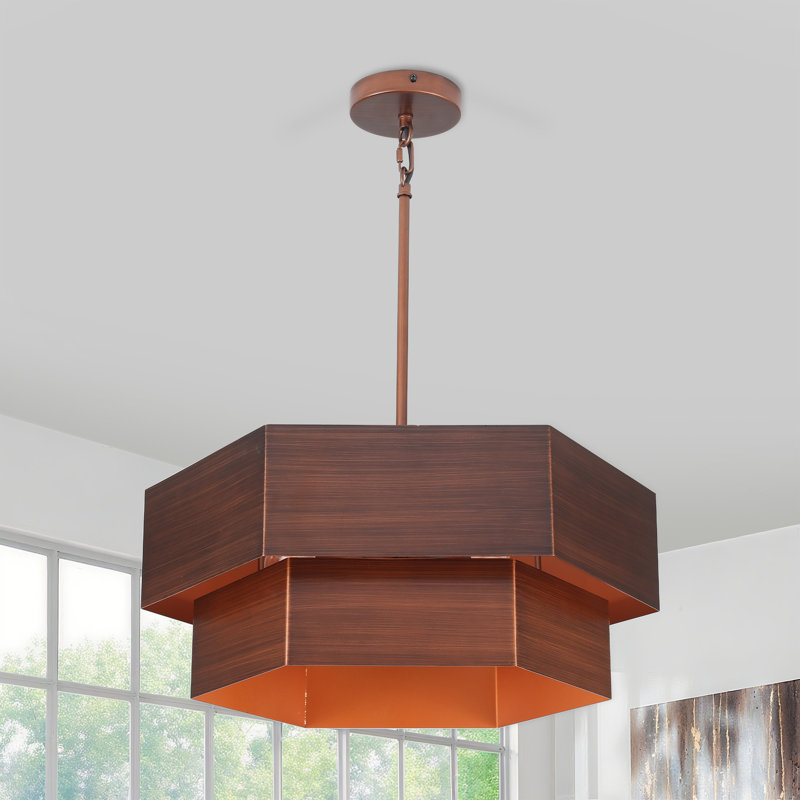 4-Light Dimmable Drum Chandelier