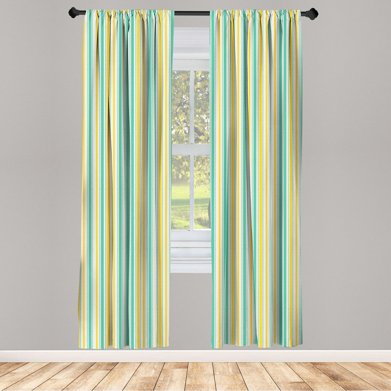 Paire de rideaux semi-transparents avec passe-tringle, 28 po x 63 po