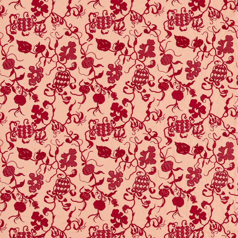 Giles Deacon Mydsomer Pickings Fabric, Conch/Madder