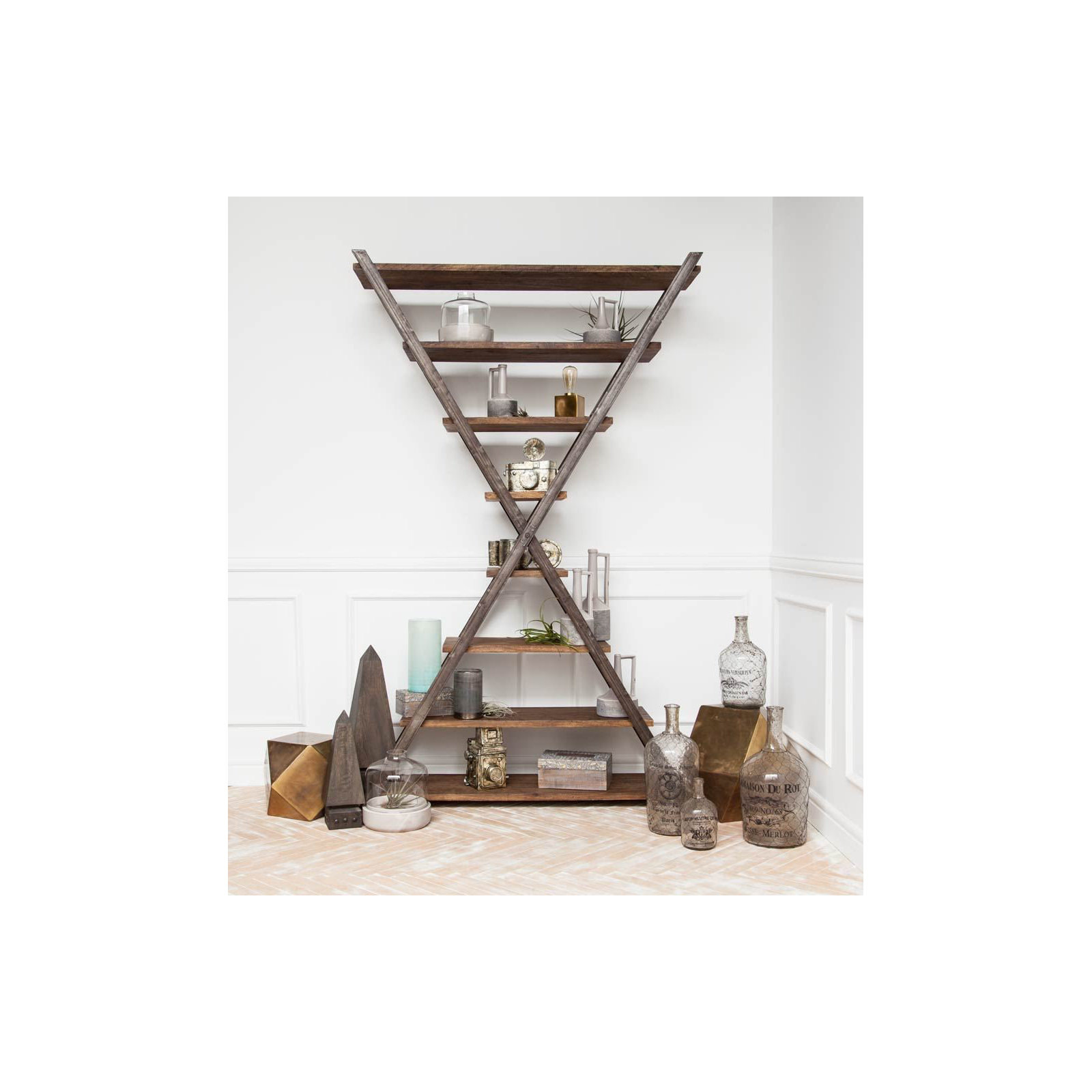Torval End Table, 18.5" H x 26" W x 26" D, Distressed Golden Hue