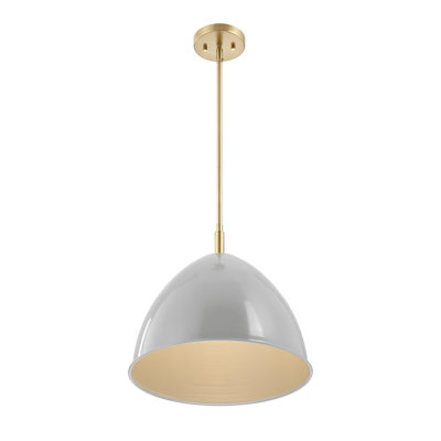 Asay 1 - Light Brushed Gold Dome Pendant