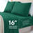 Jersey Knit Twin XL Sheets 3pc|100% T-Shirt Cotton Breathable Jersey Sheets Set| All Season , Dark Green-1405115594-1430890854