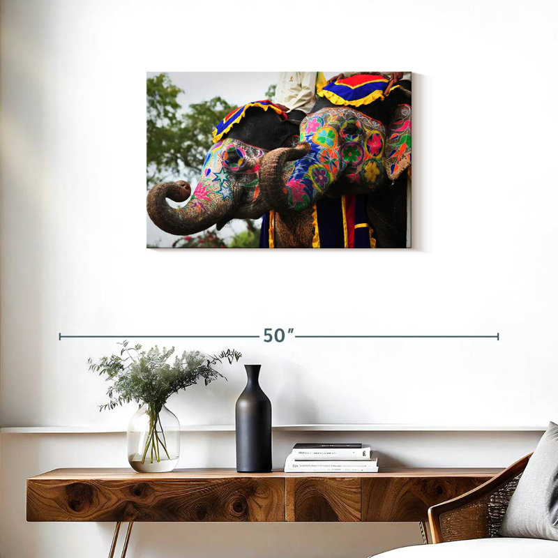 Brampt Jaipur Elephants, 20" H x 30" W