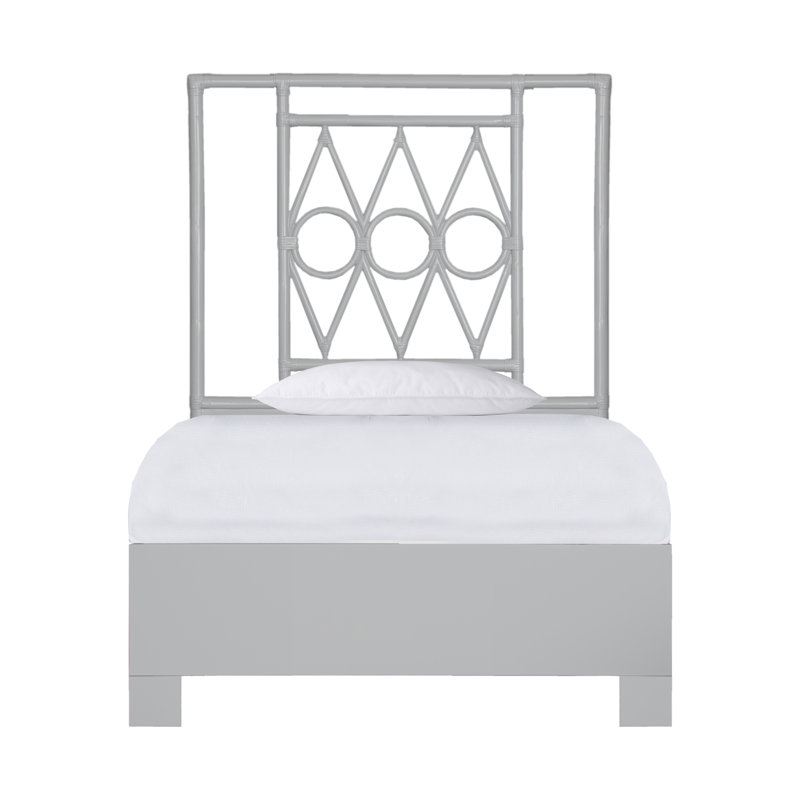 Michelle Platform Bed, Light Gray, Extra-Long Twin