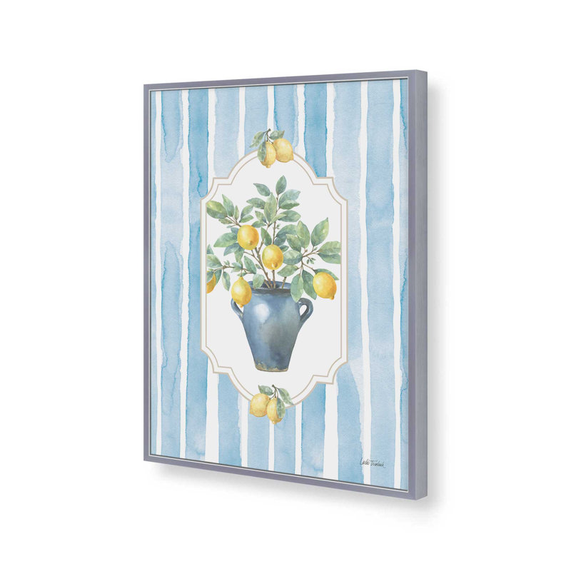 «Le Citron II» par Leslie Trimbach, reproduction d'art, 30 W x 40 H, Silver, Framed Print