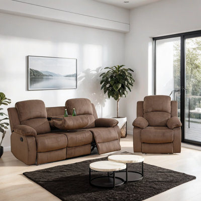 Lockhart 2 - Piece Premium Fabric Manual Reclining Living Room Sofa Set