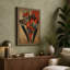 Modernist Floral Fan Art Deco - Wrapped Canvas-1001087302-1001087327