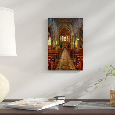« nave & altar, ecclésiastique of the johnny coeur of jesus, county roscommon, connacht province, république of ireland », reproduction de photo sur toile