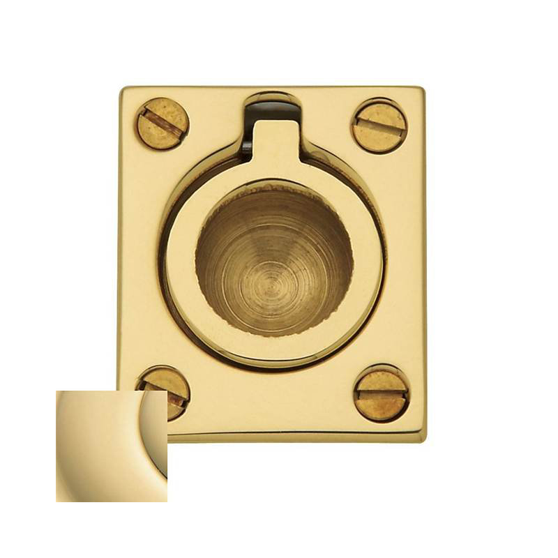Flush Ring Pull, Non-Lacquered Brass