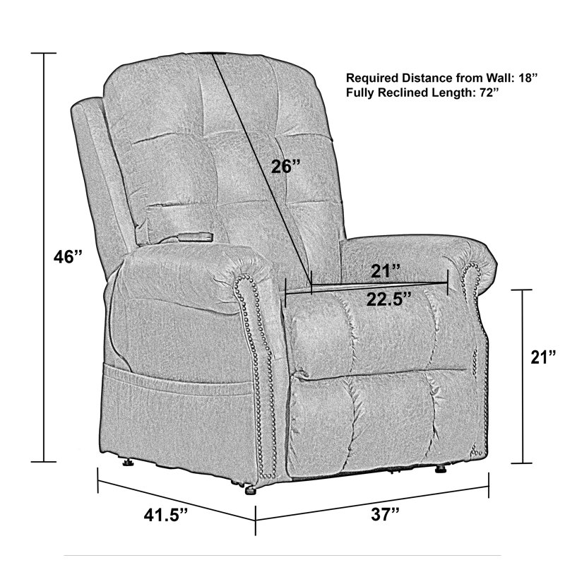 Fauteuil inclinable Burech, Similicuir limon
