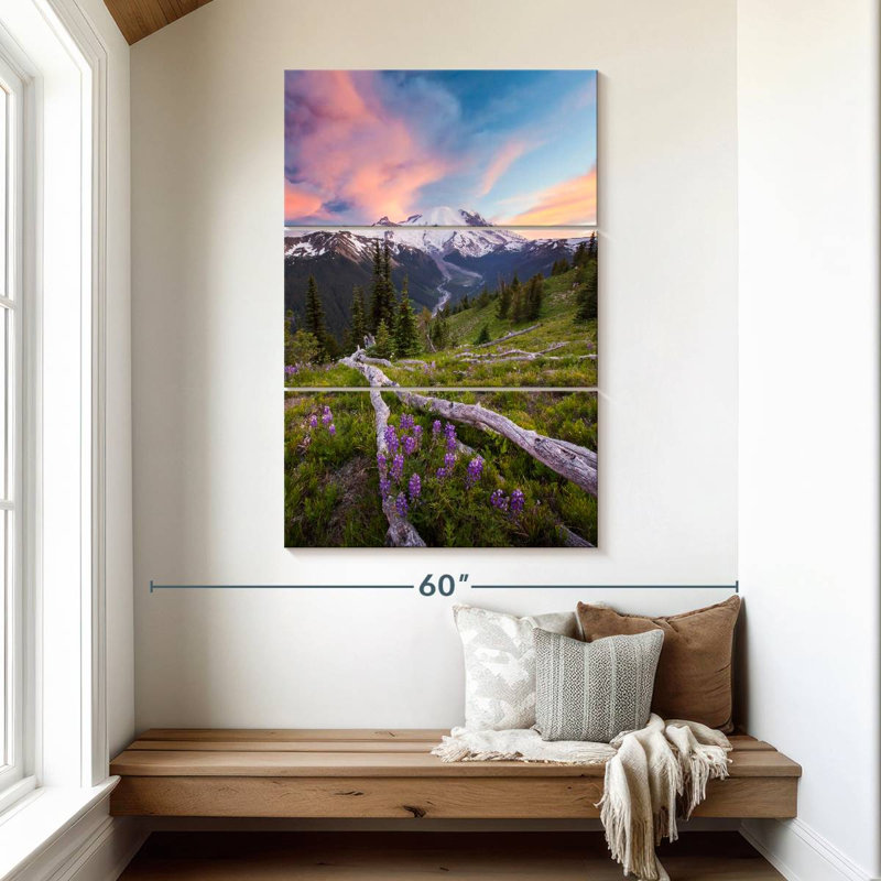 Fleurs de lavande Alvord Mount Rainier, H 50 po x l 32 po