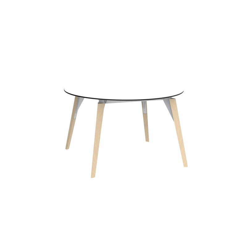 Faz Wood Lounge Table Edge Top, White, Natural, 47.25" W x 47.25" L