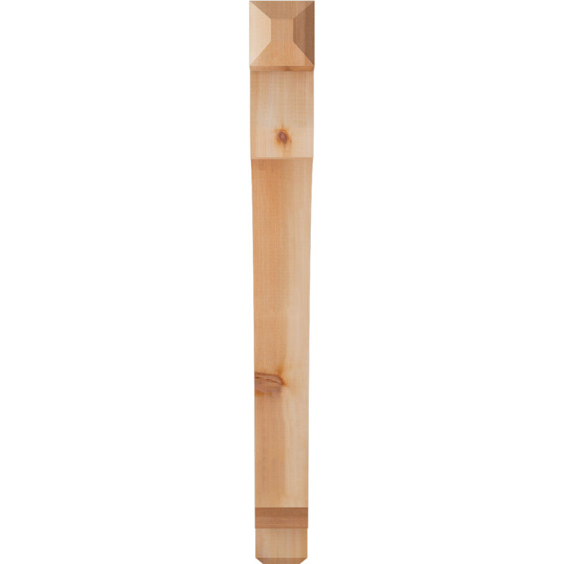 H Support en bois / corbeau, Western Red Cedar (Smooth), H 40 po x l 3,5 po x P 32 po