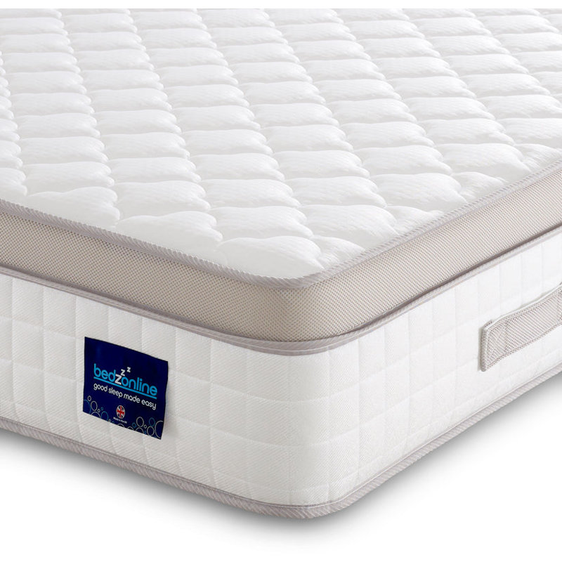 Winksleep Beige Hybrid Pocket Sprung Memory Foam Mattress – Medium-Firm, Breathable Euro Top, Double (4'6)
