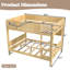 Lit superposé grand sur grand avec plateau pratique, lit superposé en bois massif avec tablettes de rangement et lattes améliorées-1400474951