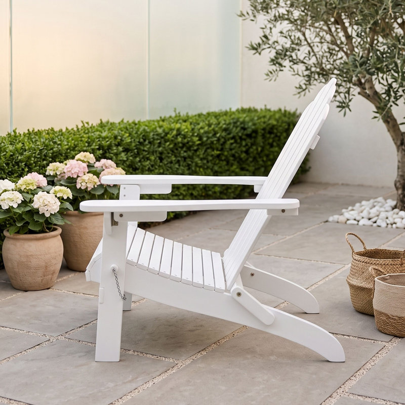 Outdoor Lounge Chair, Blanc